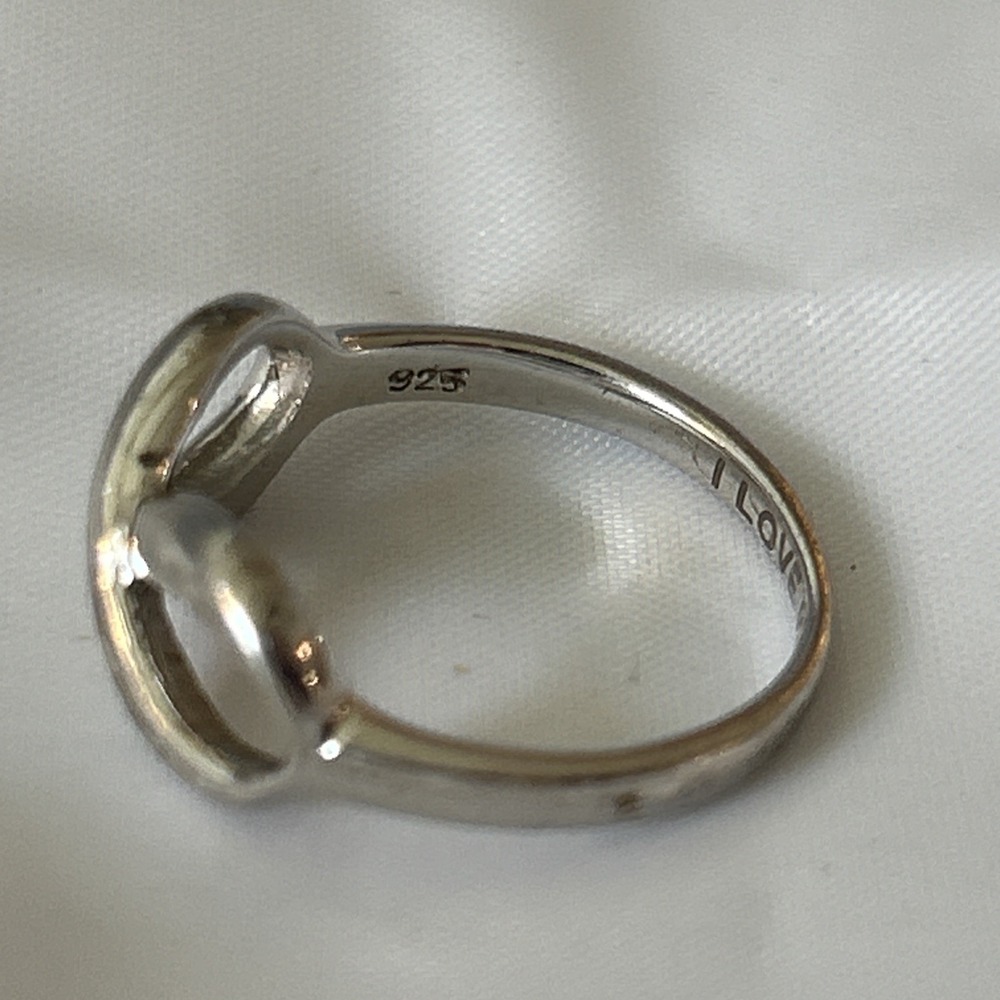 James Avery Retired Bold Infinity Ring Size 6.0 925 Sterling Silver I Love You - Picture 2 of 3
